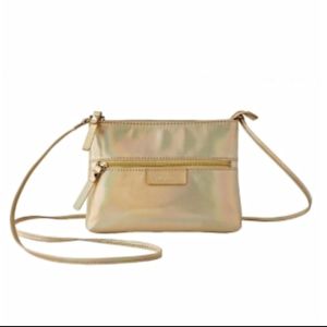 Lily Pulitzer Zip It ID Crossbody Gold Purse